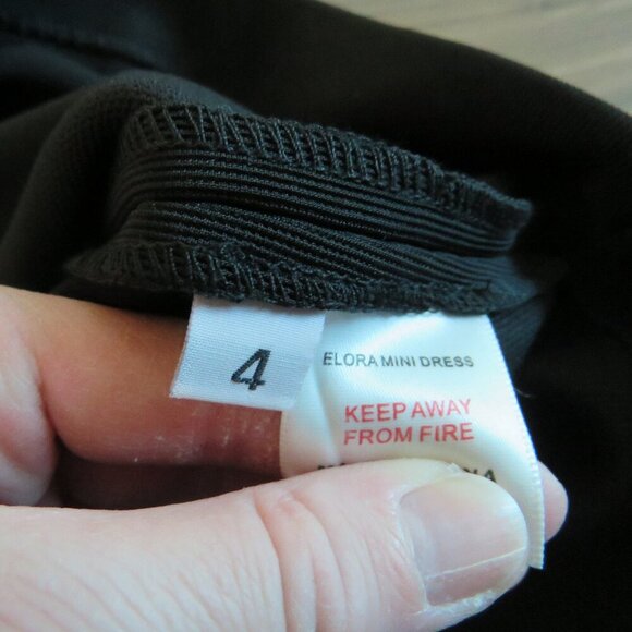 SOLACE LONDON Elora Mini Dress in Black Evening Minimalist Cocktail - Size US 4 - Picture 13 of 13